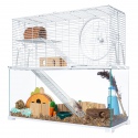 OiiBO Terrarium RAK08WST - glass multi-level cage for rodents 50x30x50cm